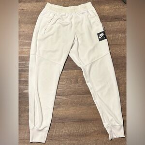White & Black Nike Joggers Size Large